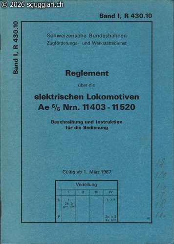 R 430.10, Band I