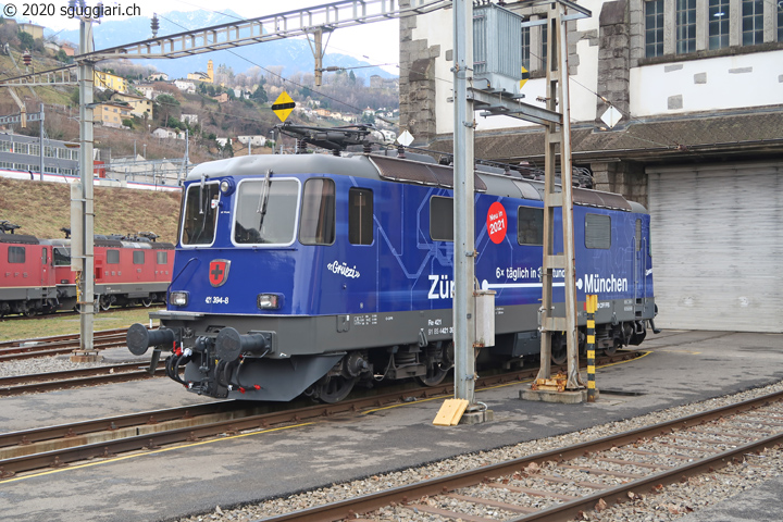 FFS Re 421 394-8 'Zrich - Mnchen 6x tglich in 3,5 Stunden'