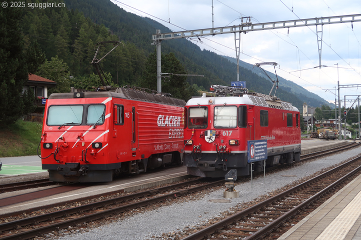 MGB HGe 4/4 II 105 e RhB Ge 4/4 II 617 'Ilanz'