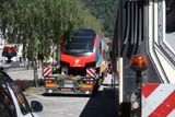 Rottamato Flirt TILO RABe 524 302 deragliato a Sigirino